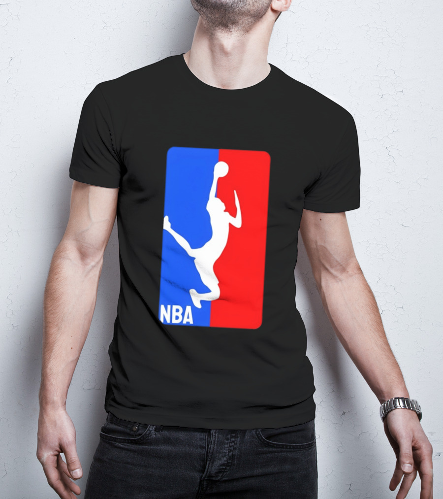 NBA Basketball 2026 Dunk Silhouette Red Blue T-Shirt
