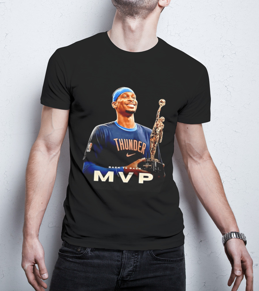 Shai Gilgeous Alexander Back To Back MVP Oklahoma City Thunder 2026 T-Shirt