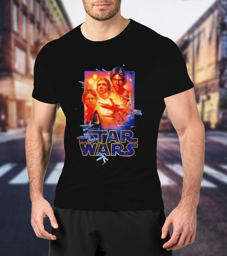 Star Wars A New Hope Rebel Luke Leia Han Solo Darth Vader T-Shirt