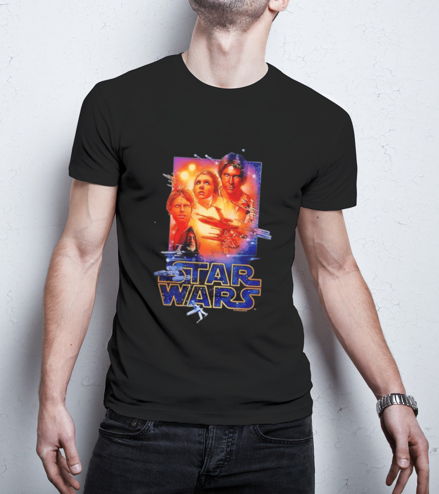 Star Wars A New Hope Rebel Luke Leia Han Solo Darth Vader T-Shirt