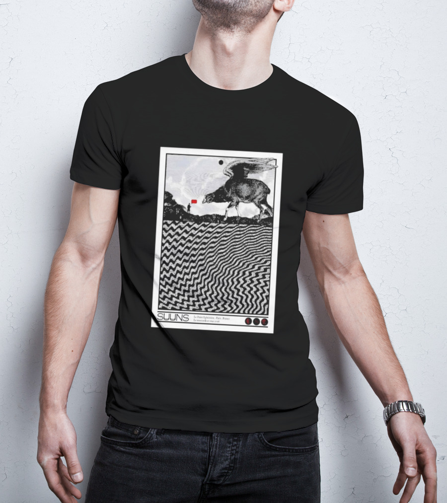 SUUNS Le Point Ephémère Paris France 20 Mai 2026 Winged Creature Landscape T-Shirt