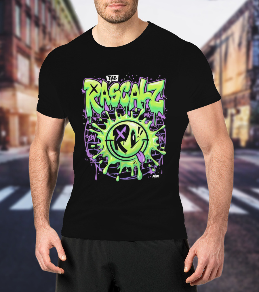 The Rascalz Dripping Neon Smiley X Eyes T-Shirt