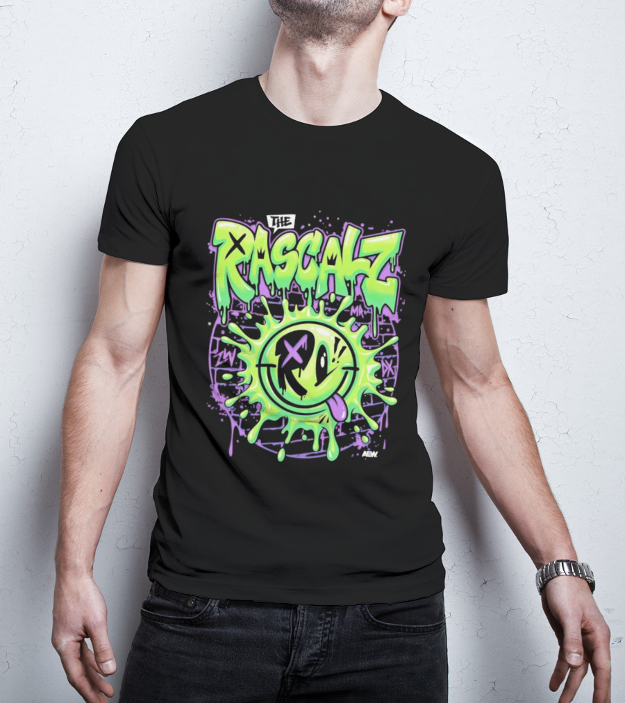 The Rascalz Dripping Neon Smiley X Eyes T-Shirt