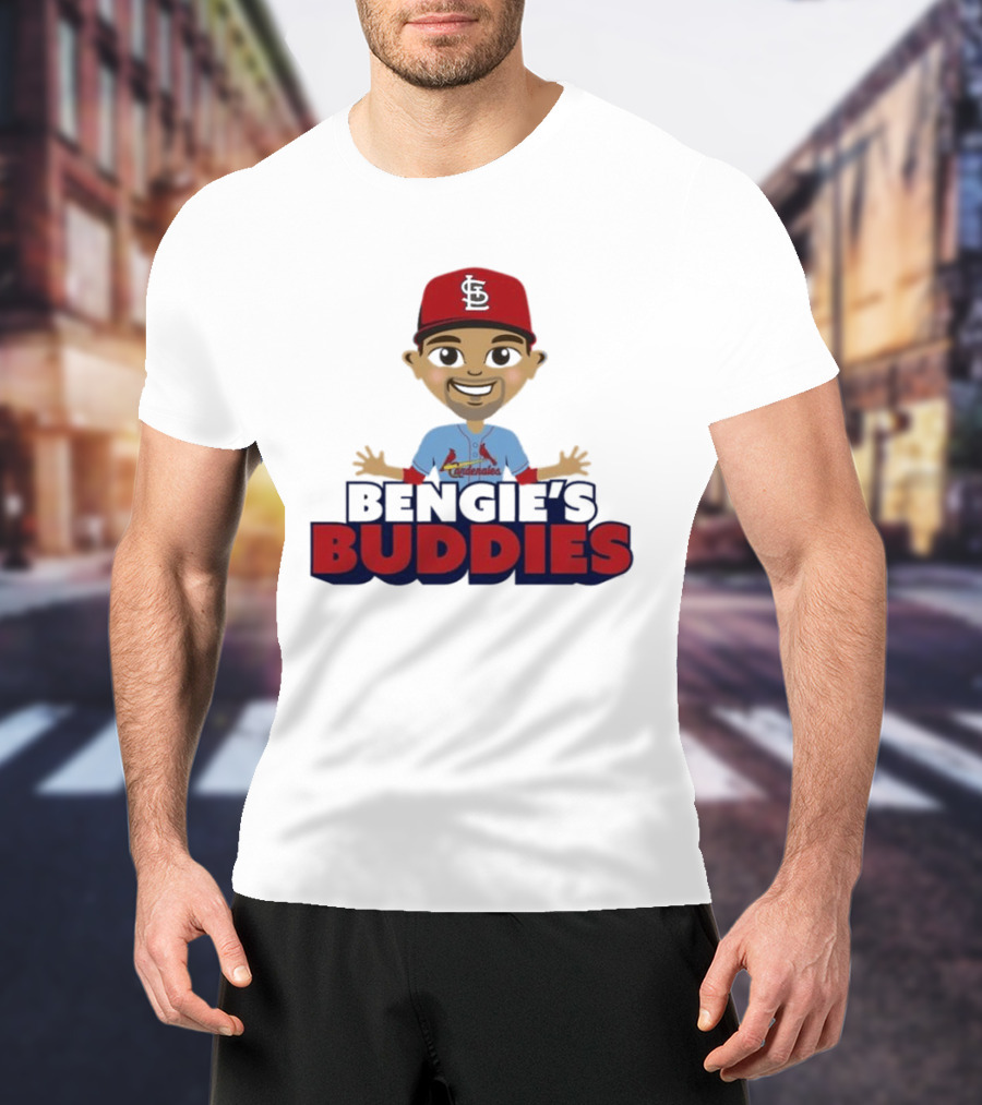 Bengie's Buddies Cardenales StL Baseball Red Cap T-Shirt