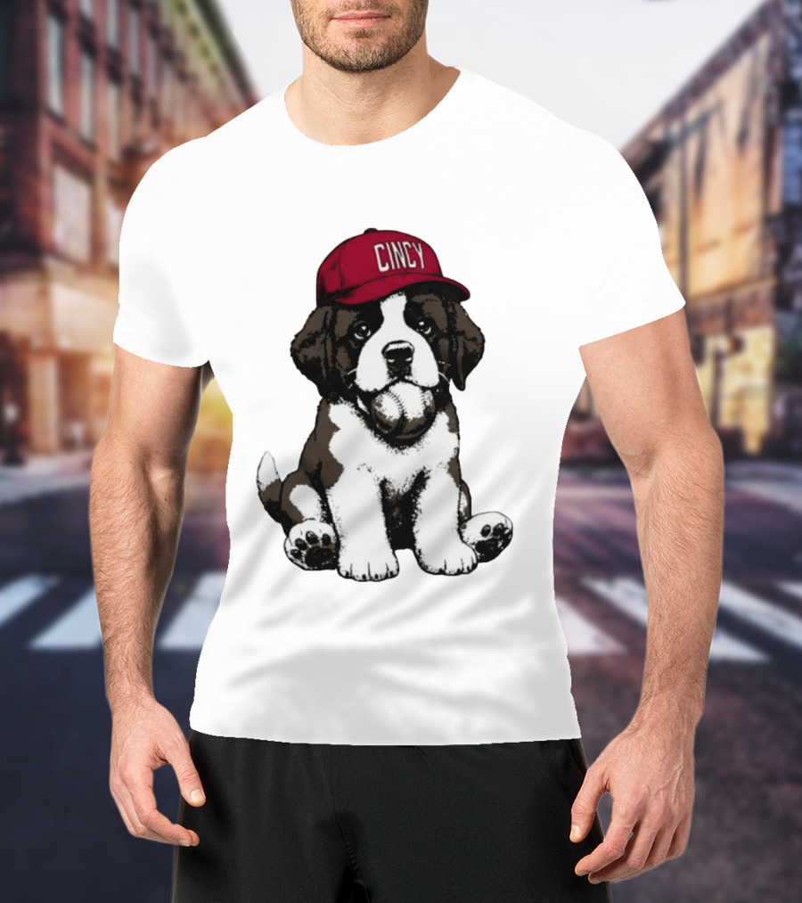 Cincy Schottzie Dog Stuffy Cincinnati Red Baseball T-Shirt