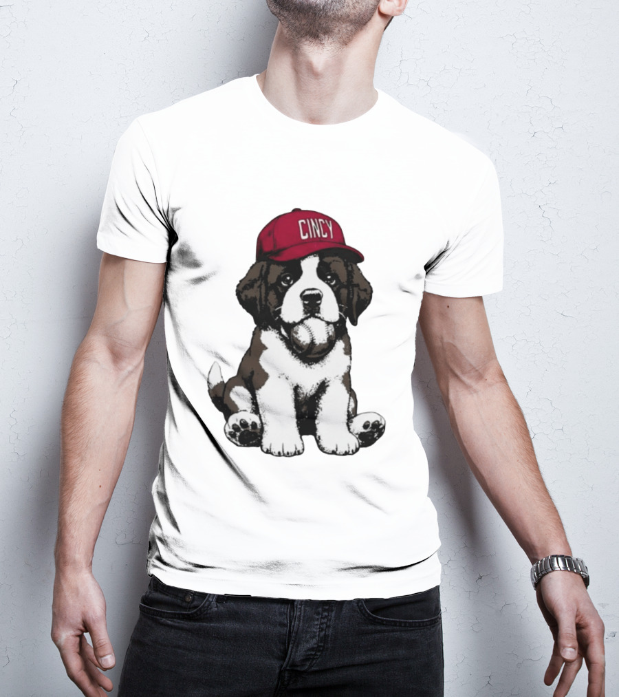 Cincy Schottzie Dog Stuffy Cincinnati Red Baseball T-Shirt