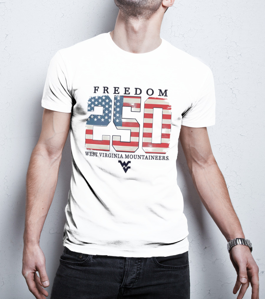 Freedom 250 West Virginia Mountaineers Patriotic Celebration T-Shirt