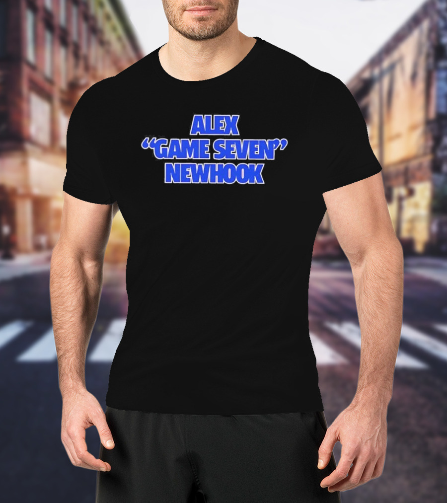 Alex "Game Seven" Newhook Blue Bold Text Sports Fan T-Shirt