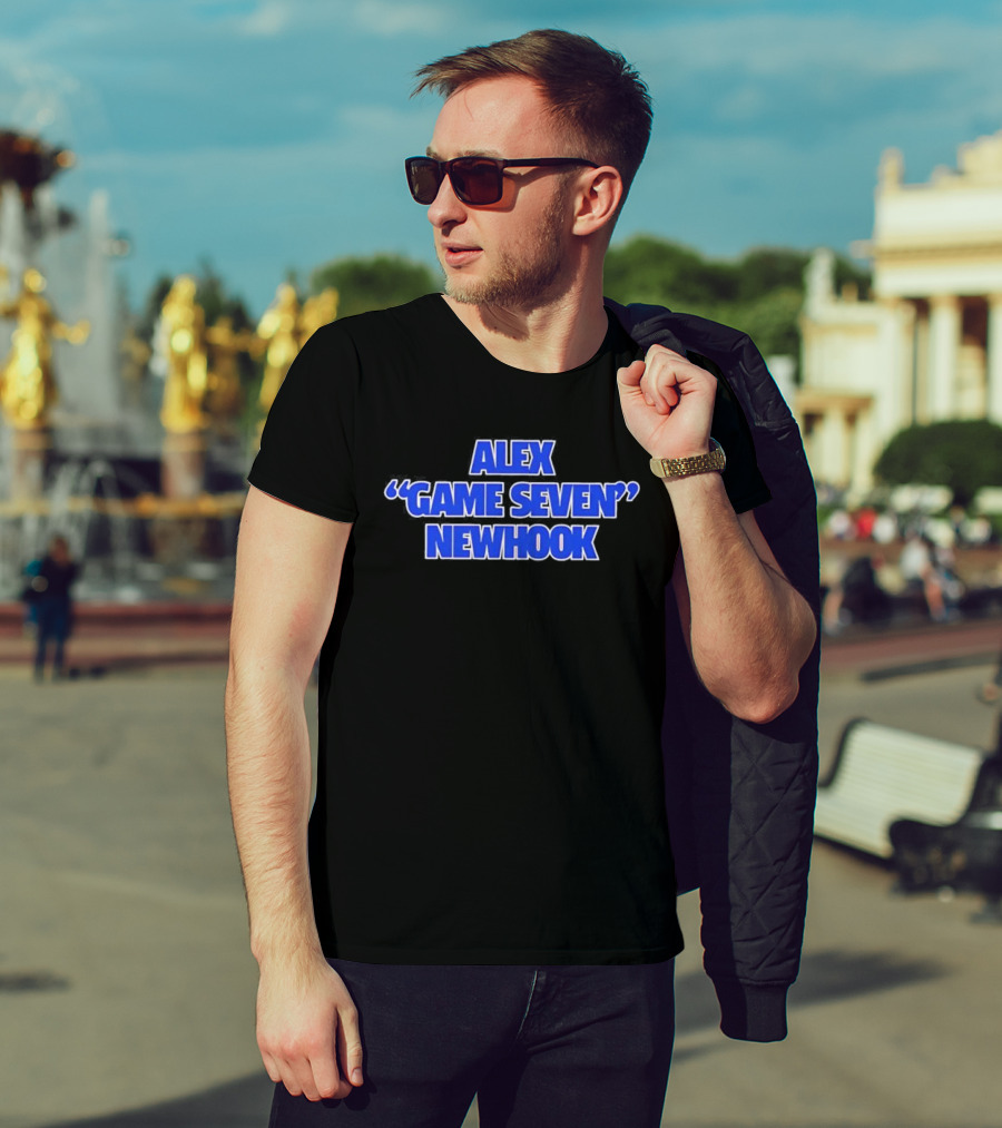 Alex "Game Seven" Newhook Blue Bold Text Sports Fan T-Shirt