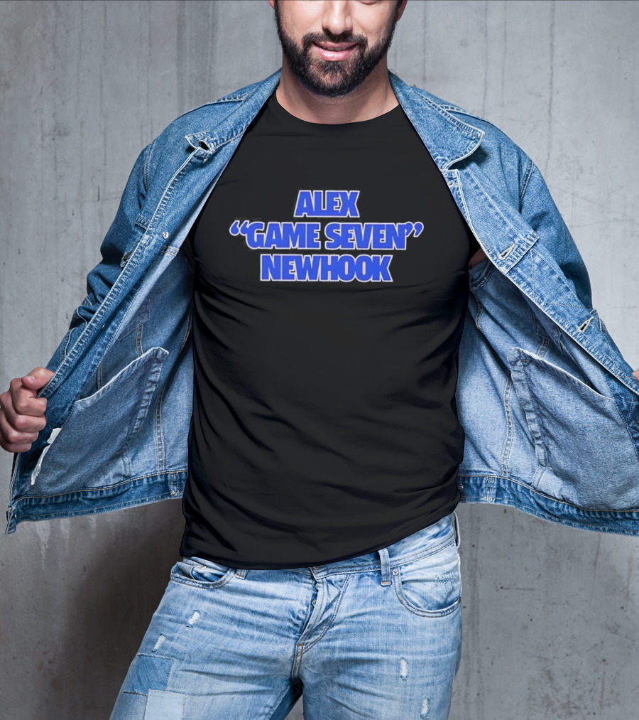 Alex "Game Seven" Newhook Blue Bold Text Sports Fan T-Shirt