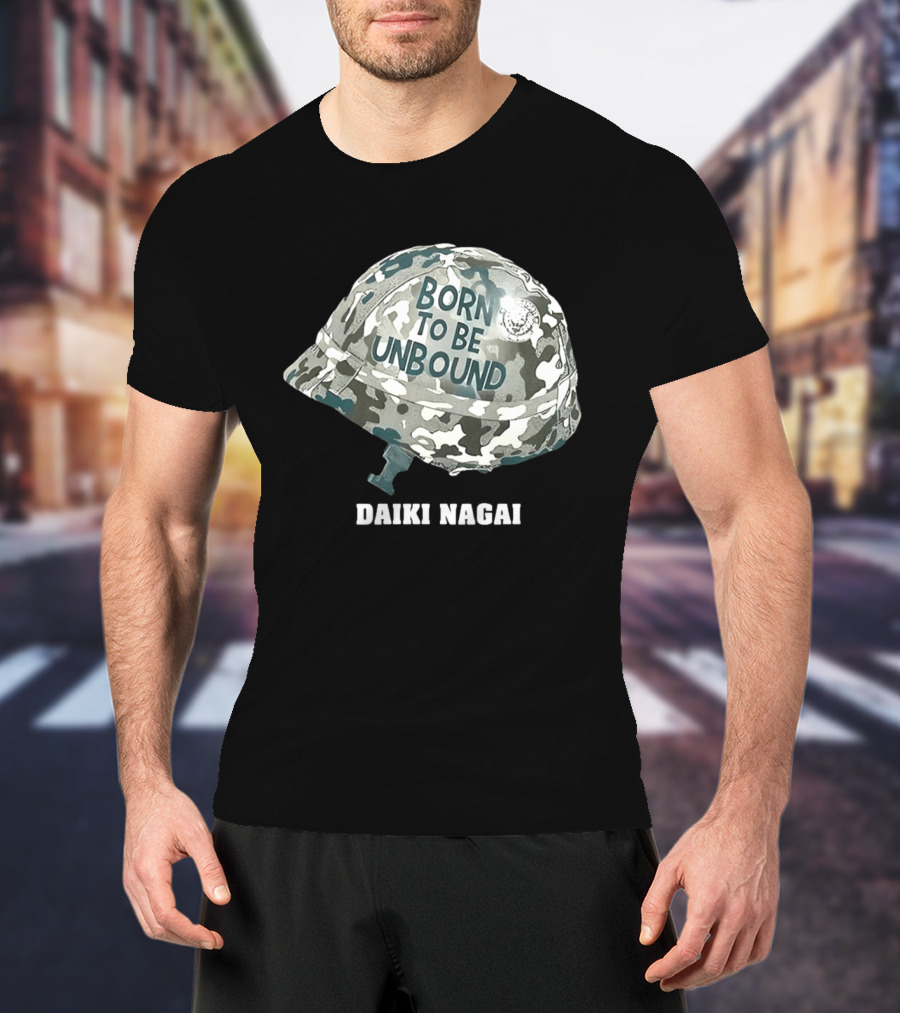 Daiki Nagai Born To Be Unbound Camouflage Helmet T-Shirt