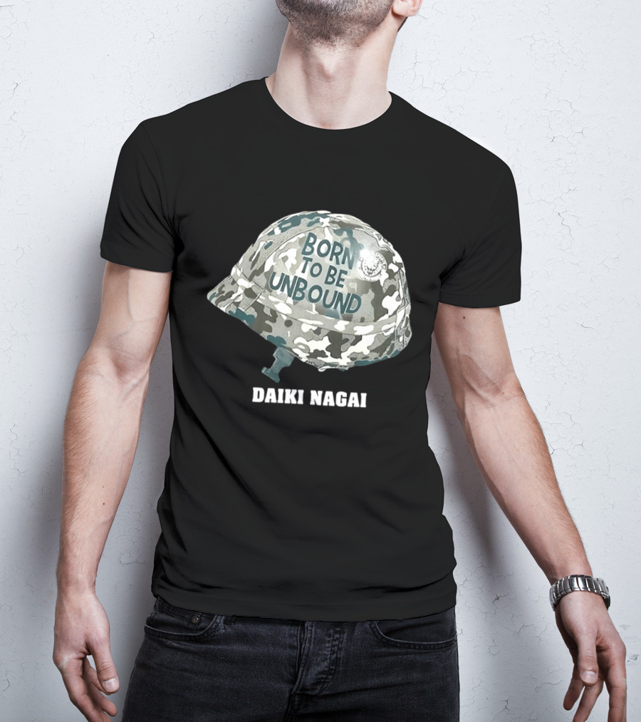 Daiki Nagai Born To Be Unbound Camouflage Helmet T-Shirt