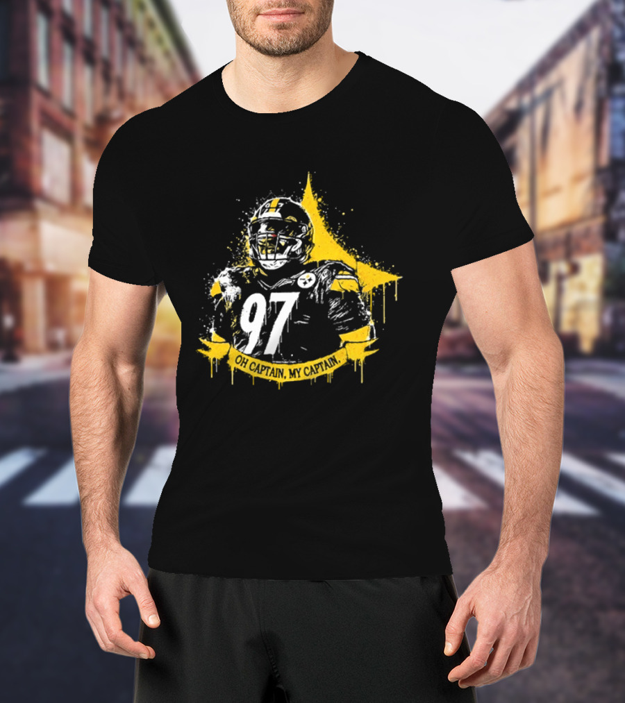 Oh Captain My Captain Cameron Heyward 97 Pittsburgh Steelers T-Shirt