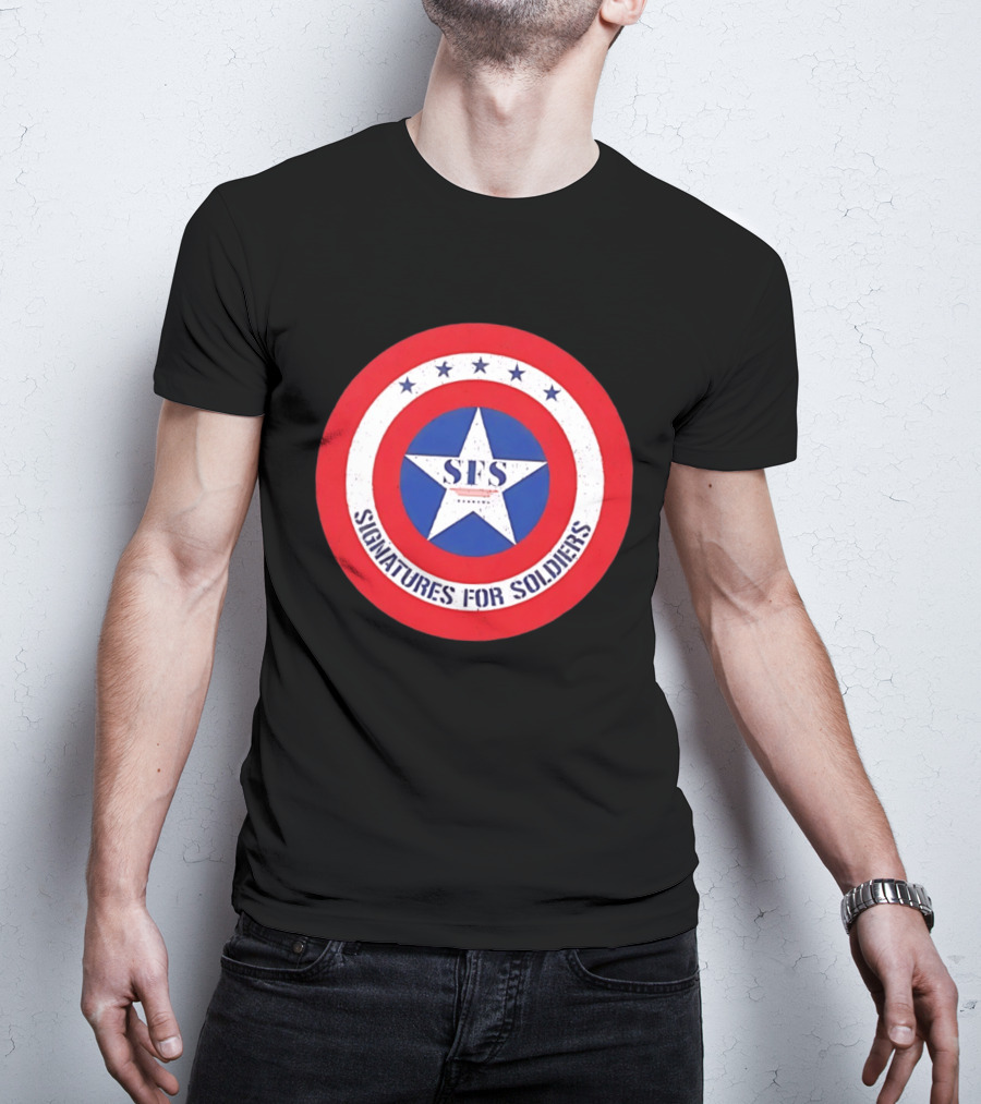Signatures For Soldiers SFS Captain America Star Shield T-Shirt
