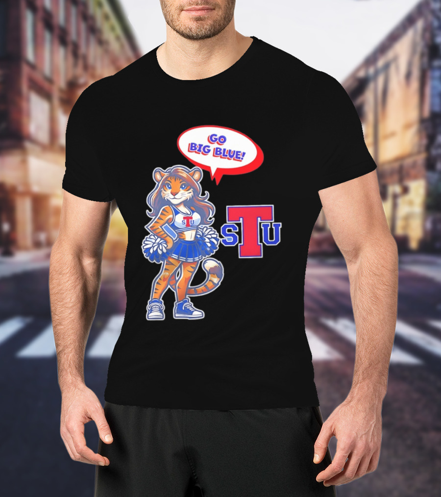 Tiger Cheerleader Go Big Blue STU T-Shirt