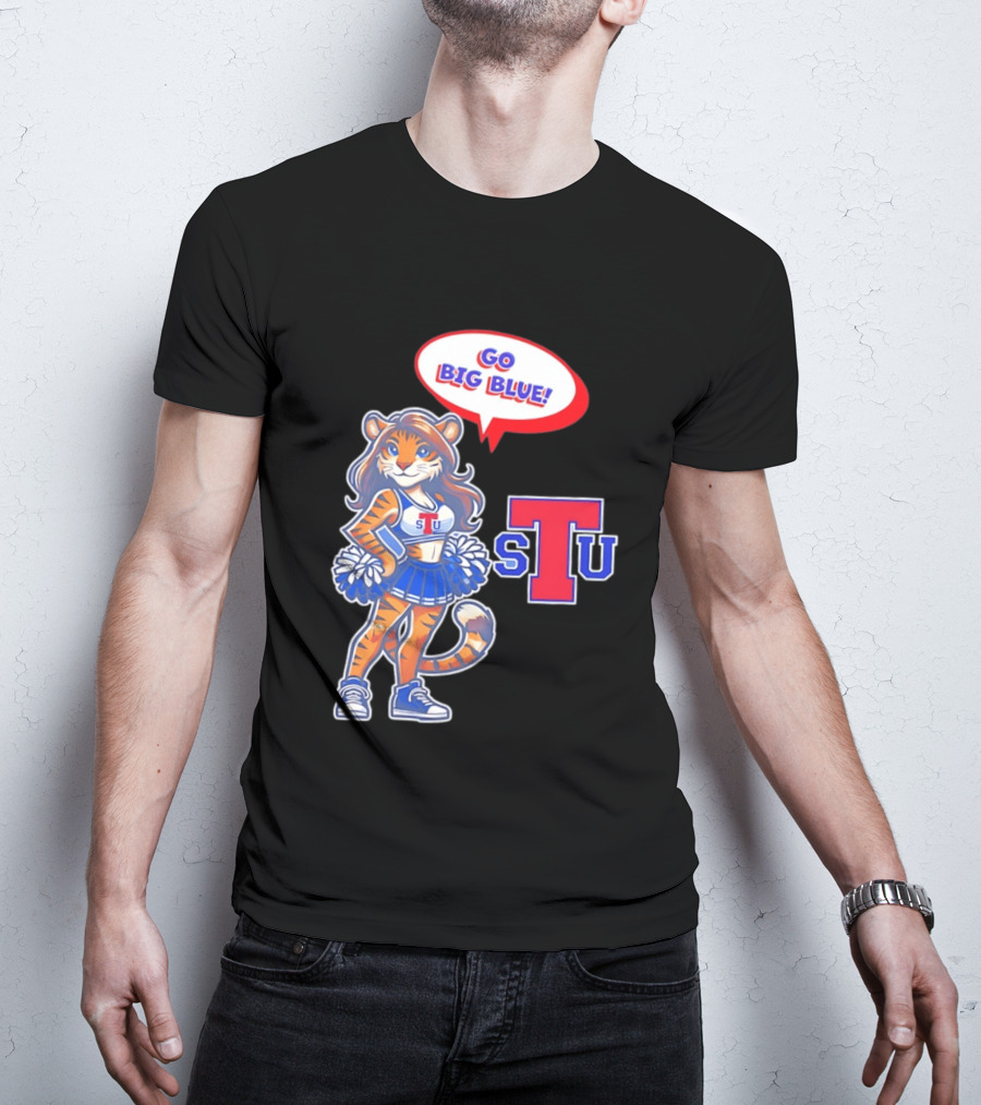 Tiger Cheerleader Go Big Blue STU T-Shirt