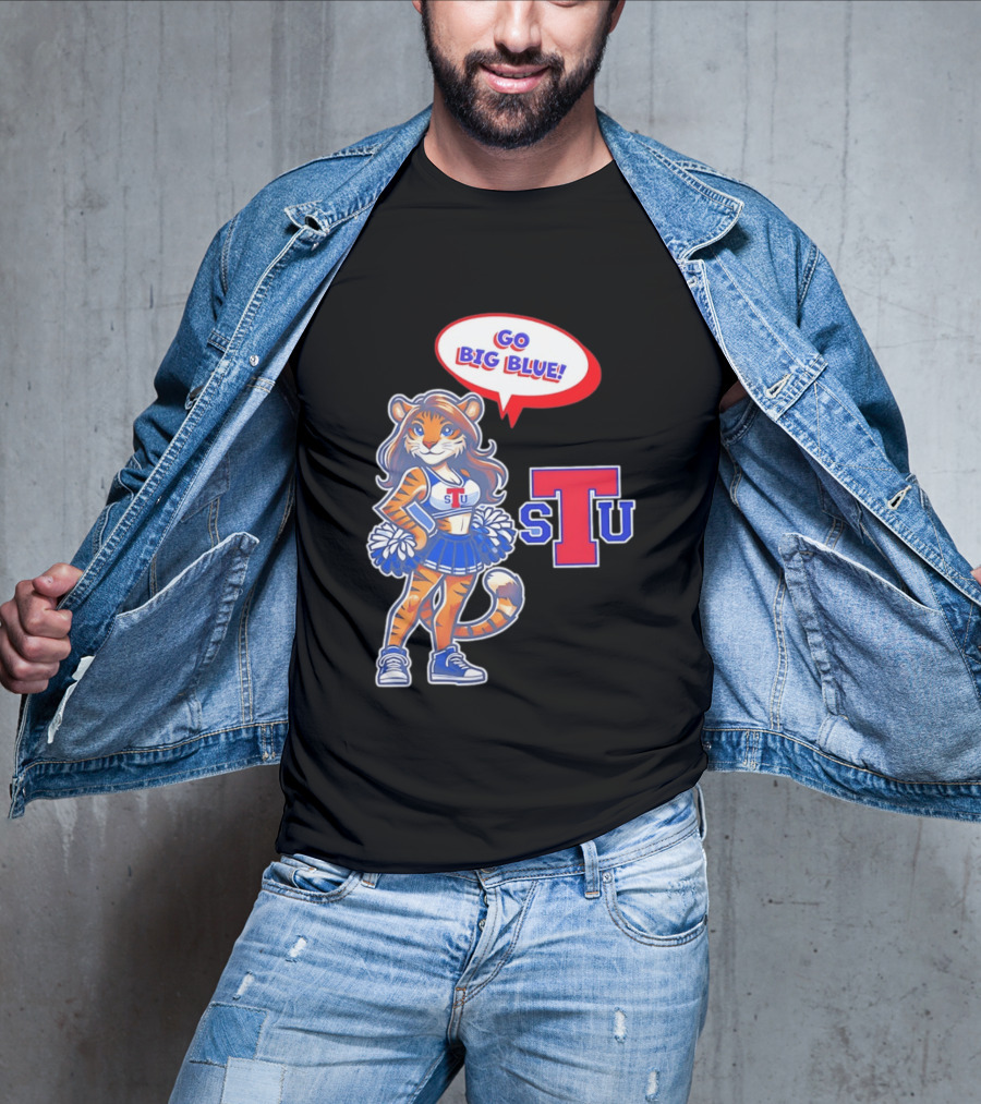 Tiger Cheerleader Go Big Blue STU T-Shirt