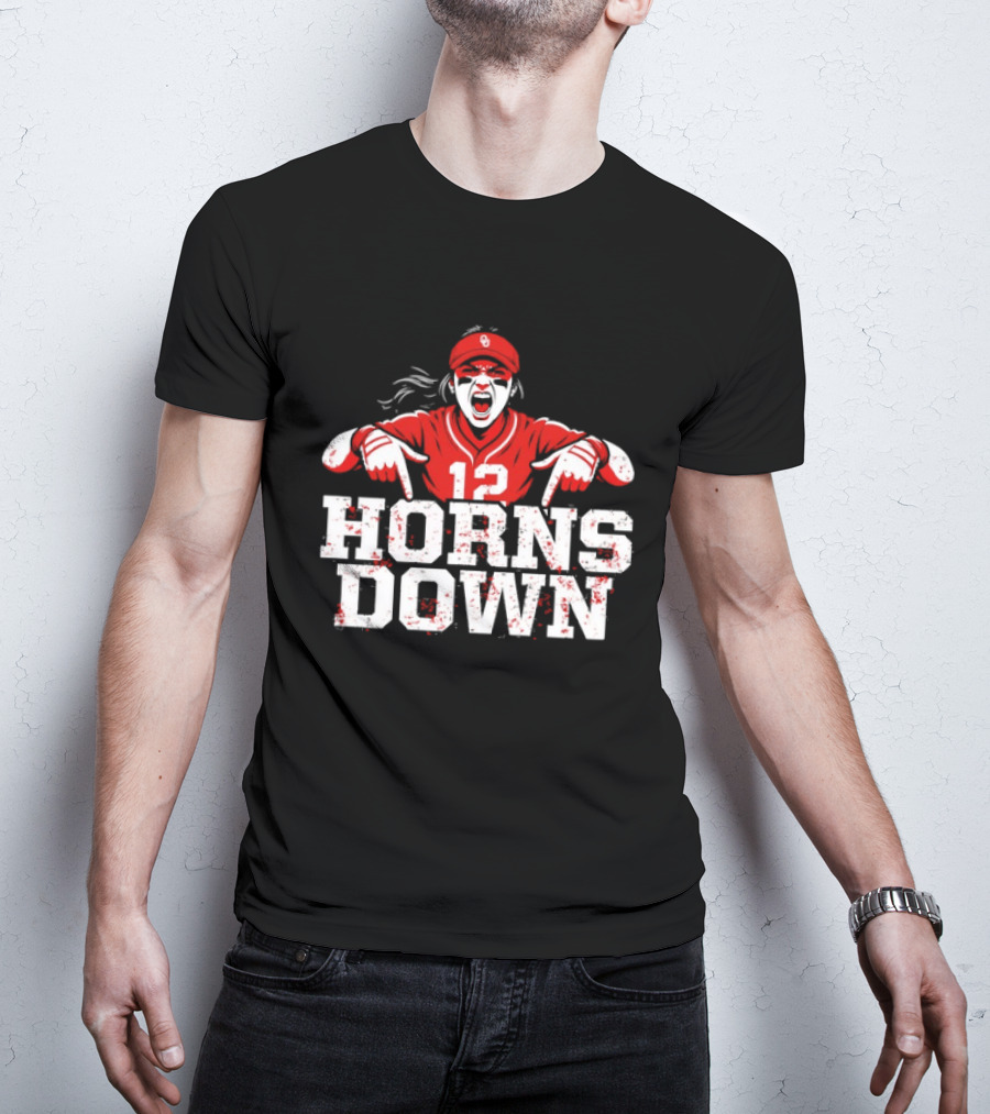 Oklahoma Sooners 12 Horns Down Girl Fan T-Shirt