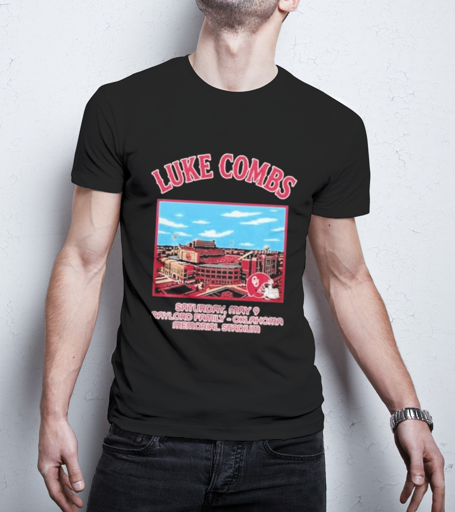 Saturday May 9 Luke Combs Gaylord Family Oklahoma Memorial Stadium 2026 Tour T-Shirt