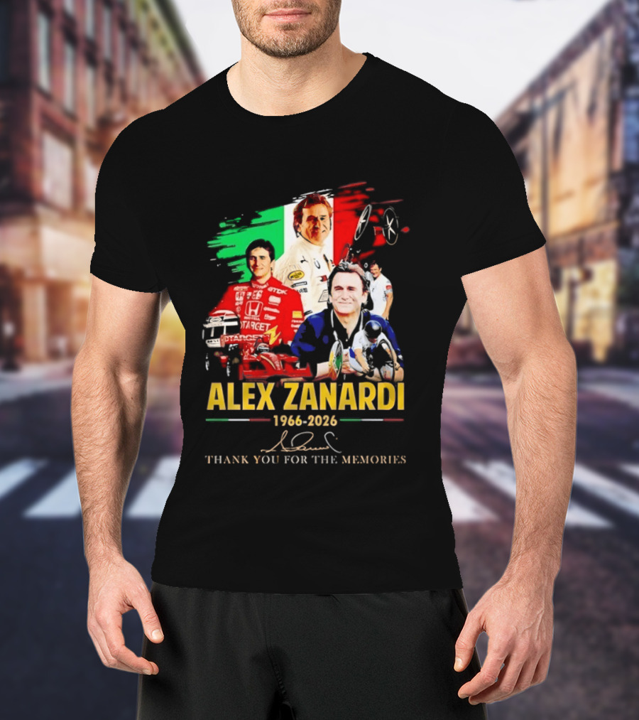 Alex Zanardi 1966 2026 Thank You For The Memories Formula One CART IndyCar T-Shirt
