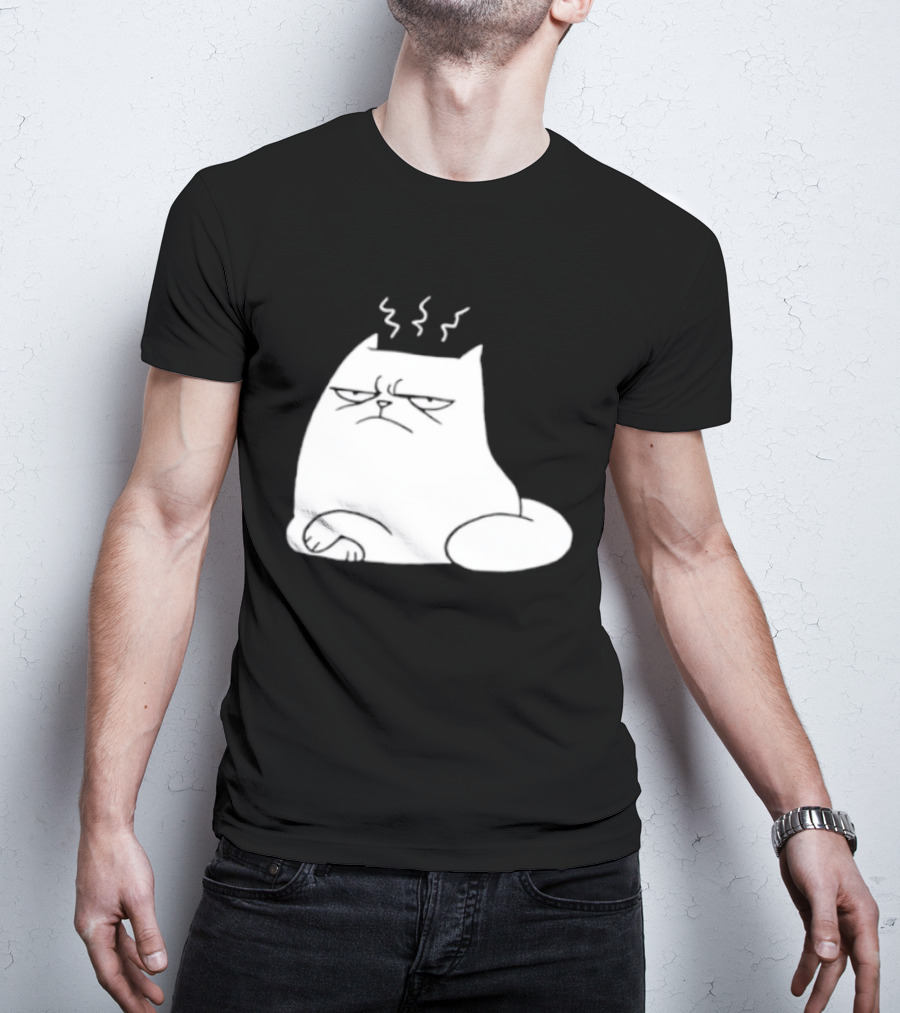 Judgement Cat Grumpy Steaming Expression T-Shirt