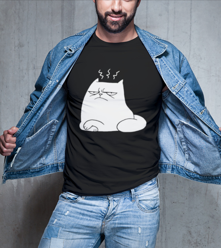 Judgement Cat Grumpy Steaming Expression T-Shirt