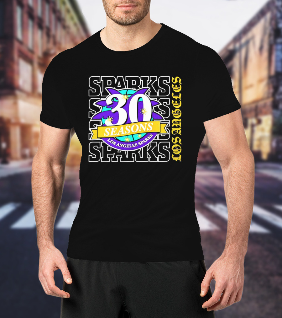 Los Angeles Sparks 30 Seasons Celebration T-Shirt