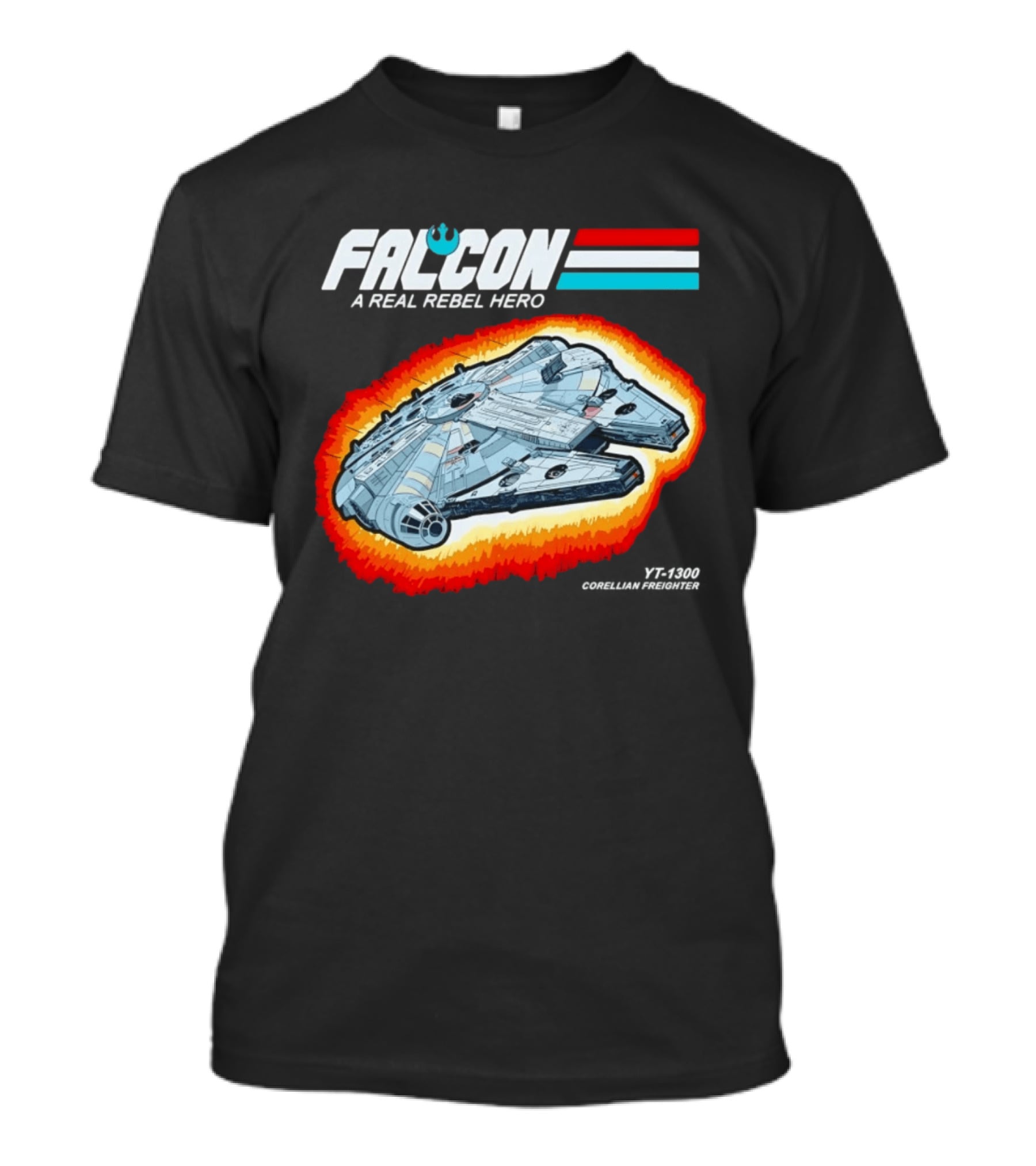 Millennium Falcon A Real Rebel Hero YT 1300 Corellian Freighter GI Joe T-Shirt