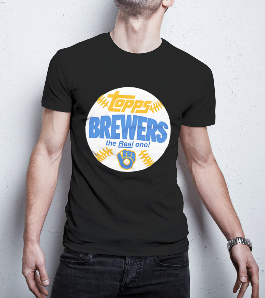 Topps Brewers The Real One Baseball T-Shirt