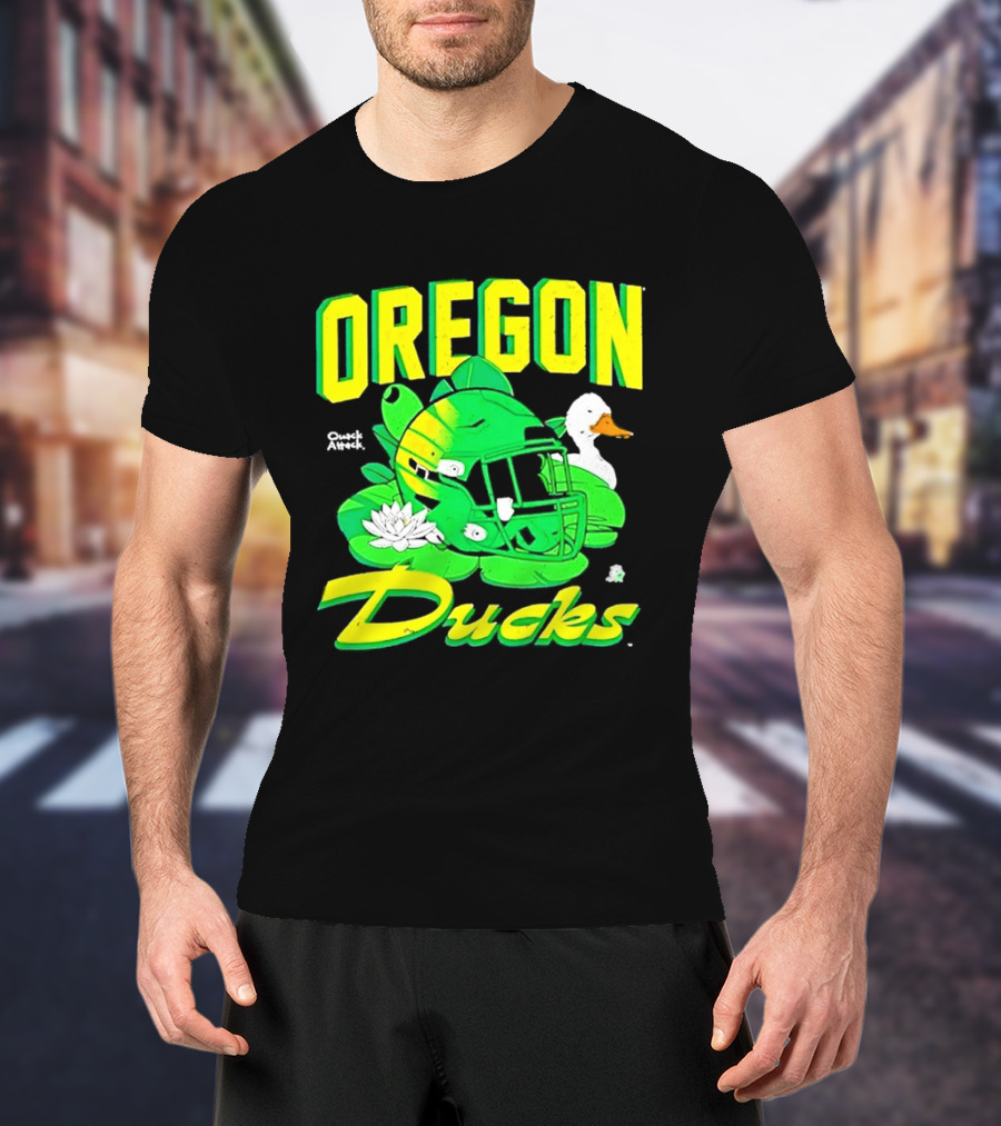 Oregon Ducks Football Helmet And Duck T-Shirt