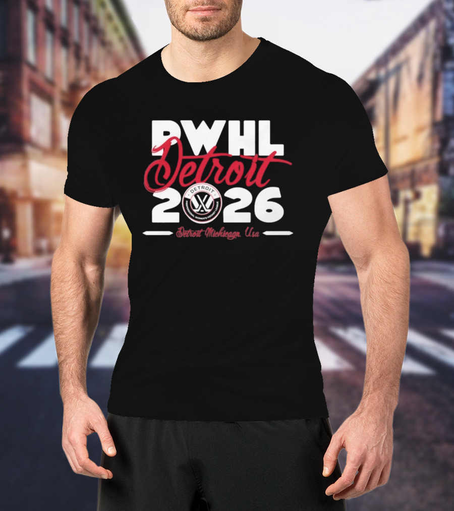 PWHL Detroit 2026 Stadium Essentials Detroit Michigan USA T-Shirt