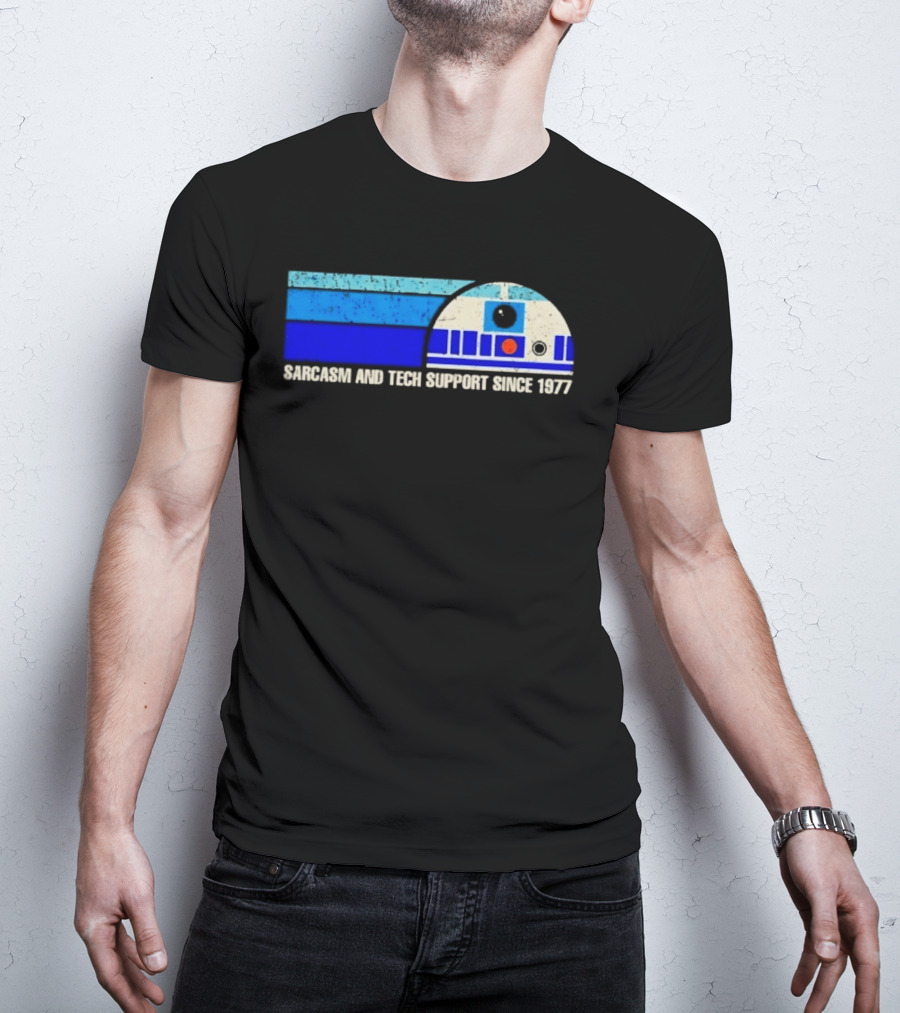 Sarcasm And Tech Support Since 1977 R2 D2 Star Wars T-Shirt