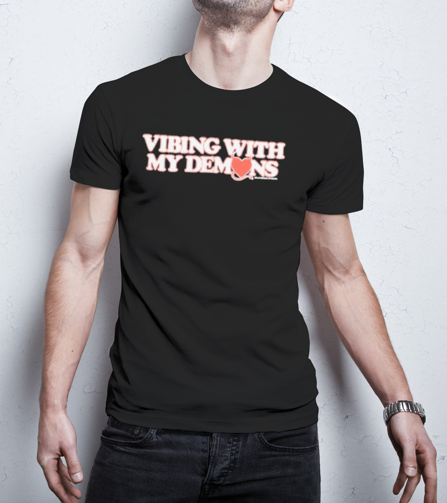XPLR Vibing With My Demons Heart Devil Tail T-Shirt