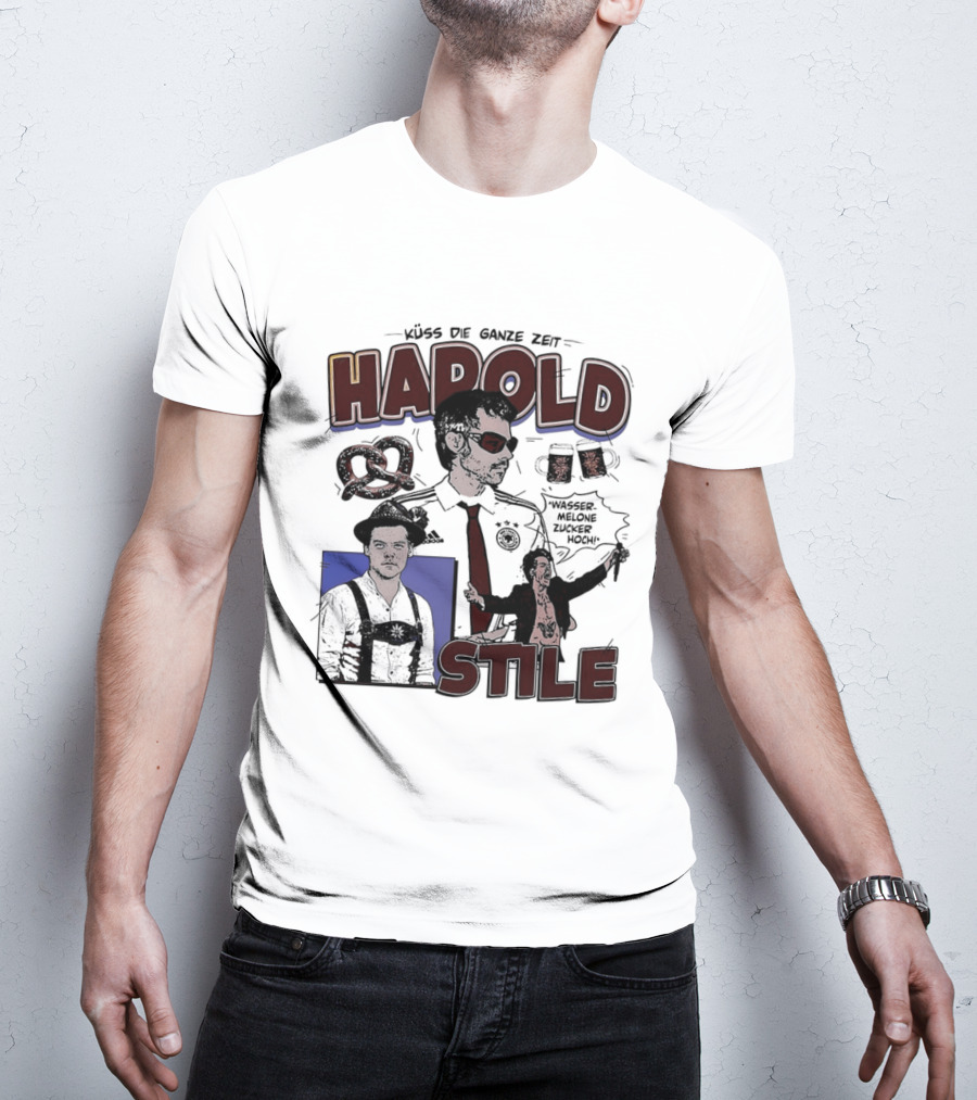 Harold Stile Oktoberfest Pretzel Beer Traditional Outfit T-Shirt