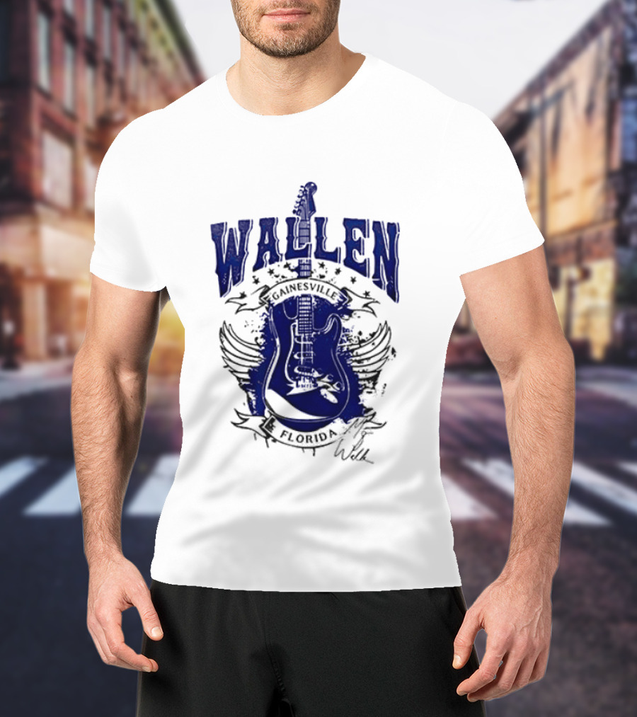 Morgan Wallen Gainesville Florida Guitar Wings T-Shirt
