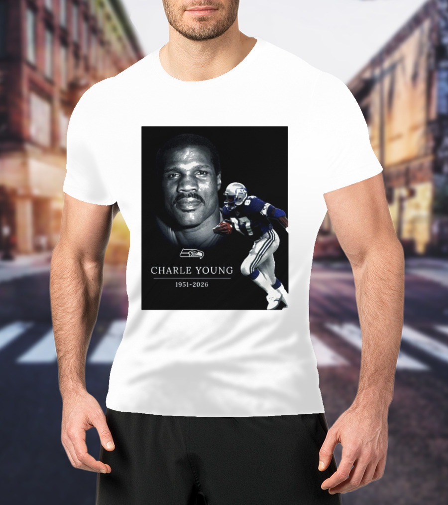 Seattle Seahawks Charle Young 1951 2026 Remembrance T-Shirt