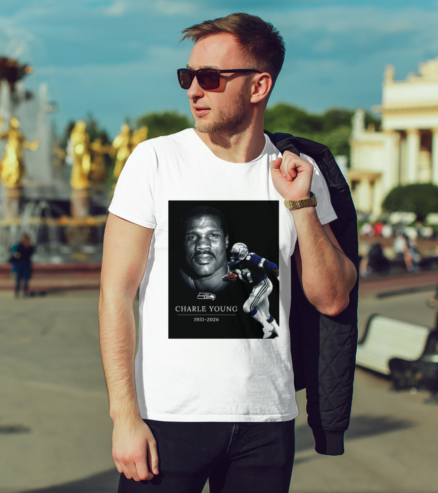 Seattle Seahawks Charle Young 1951 2026 Remembrance T-Shirt