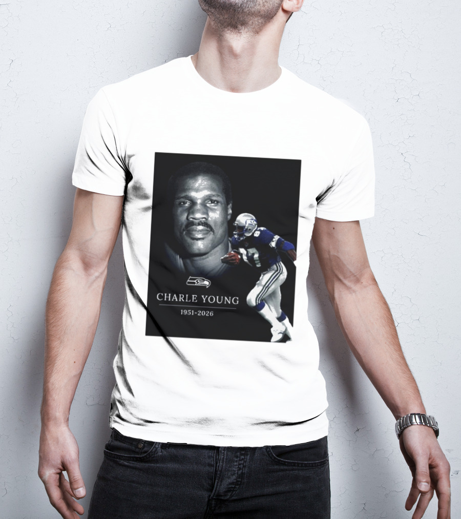 Seattle Seahawks Charle Young 1951 2026 Remembrance T-Shirt