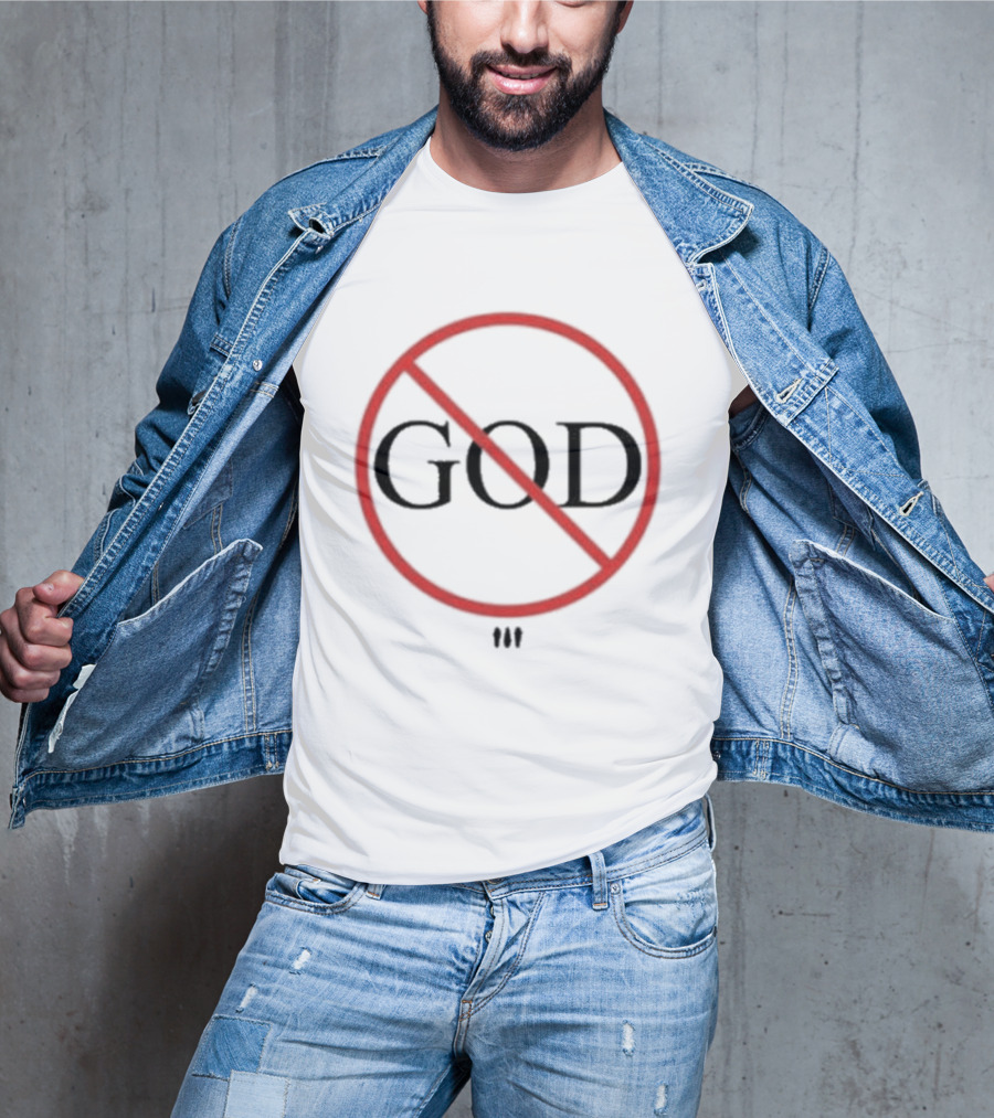 Show Me The Body No God Symbol Red Circle Slash Overlapping T-Shirt