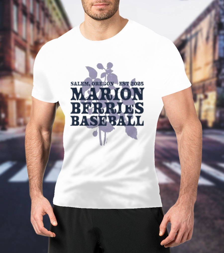 Salemo, Oregon Est 2023 Marion Berries Baseball T-Shirt