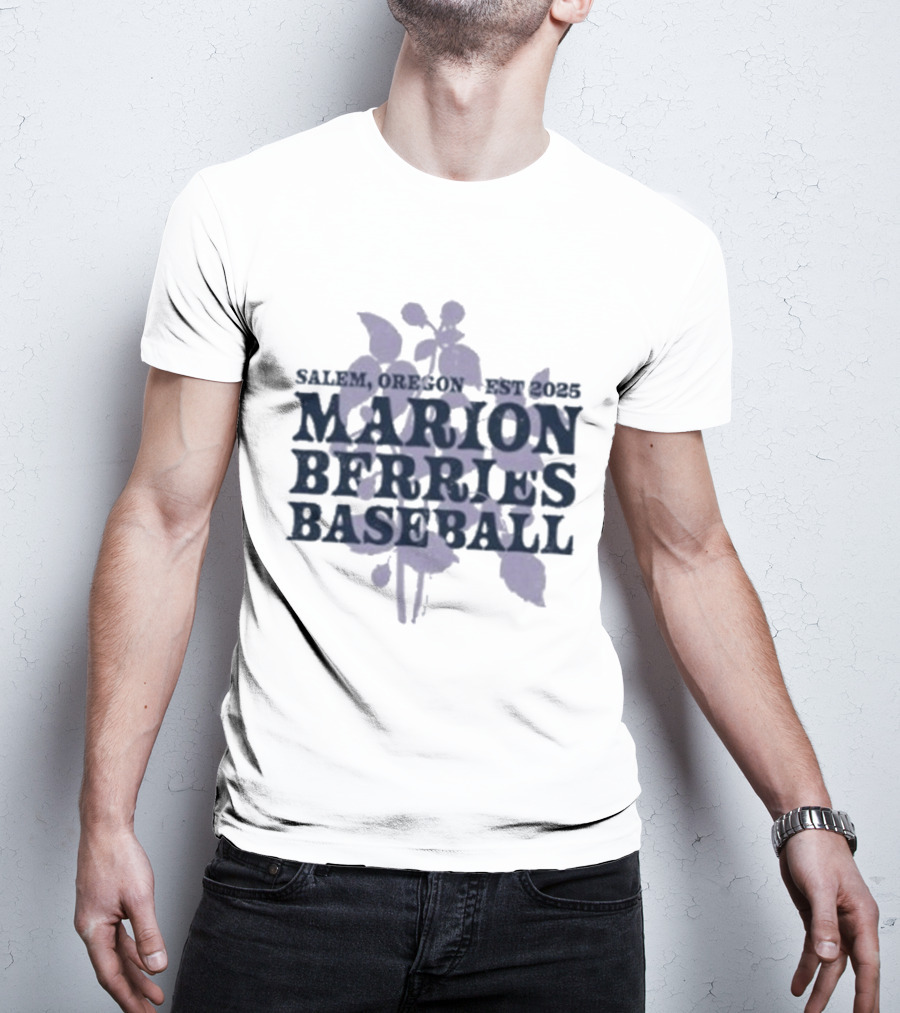Salemo, Oregon Est 2023 Marion Berries Baseball T-Shirt