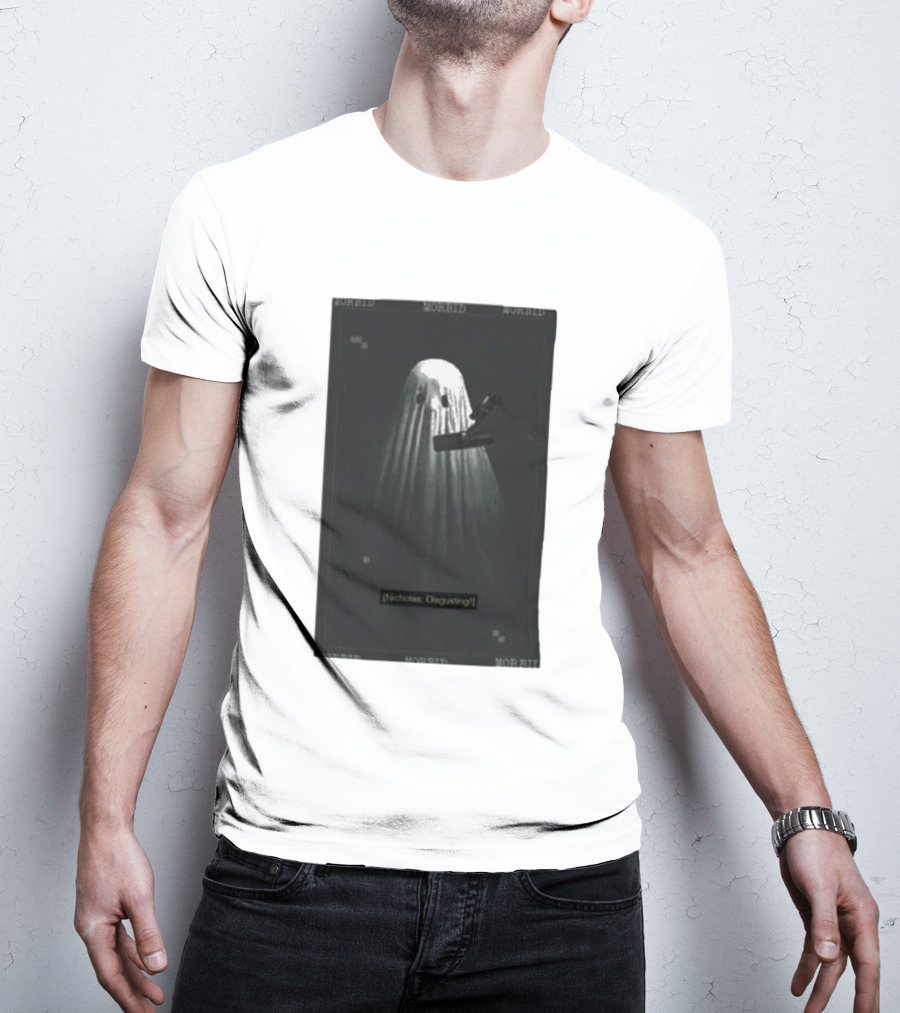 Morbid Nicholas Disgusting Ghost With Microphone T-Shirt