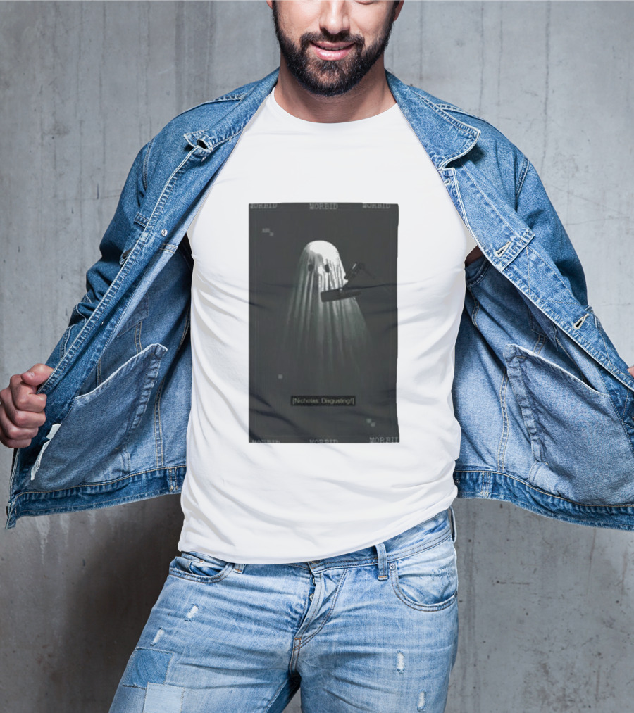Morbid Nicholas Disgusting Ghost With Microphone T-Shirt
