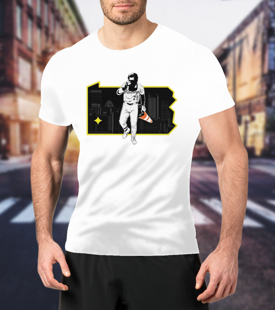 Pittsburgh Pirates Ryan O'Hearn Fear The Cone 29 City Skyline T-Shirt