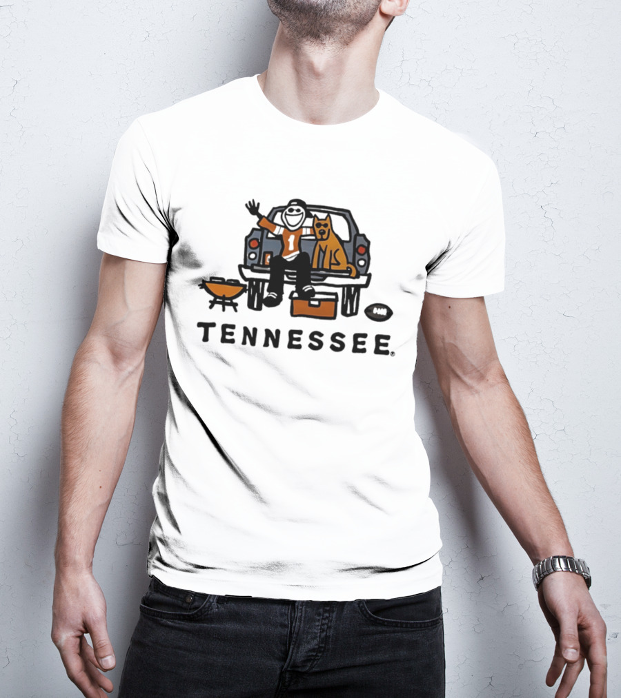 Tennessee Football Tailgate With Number One And Smokey Dog T-Shirt