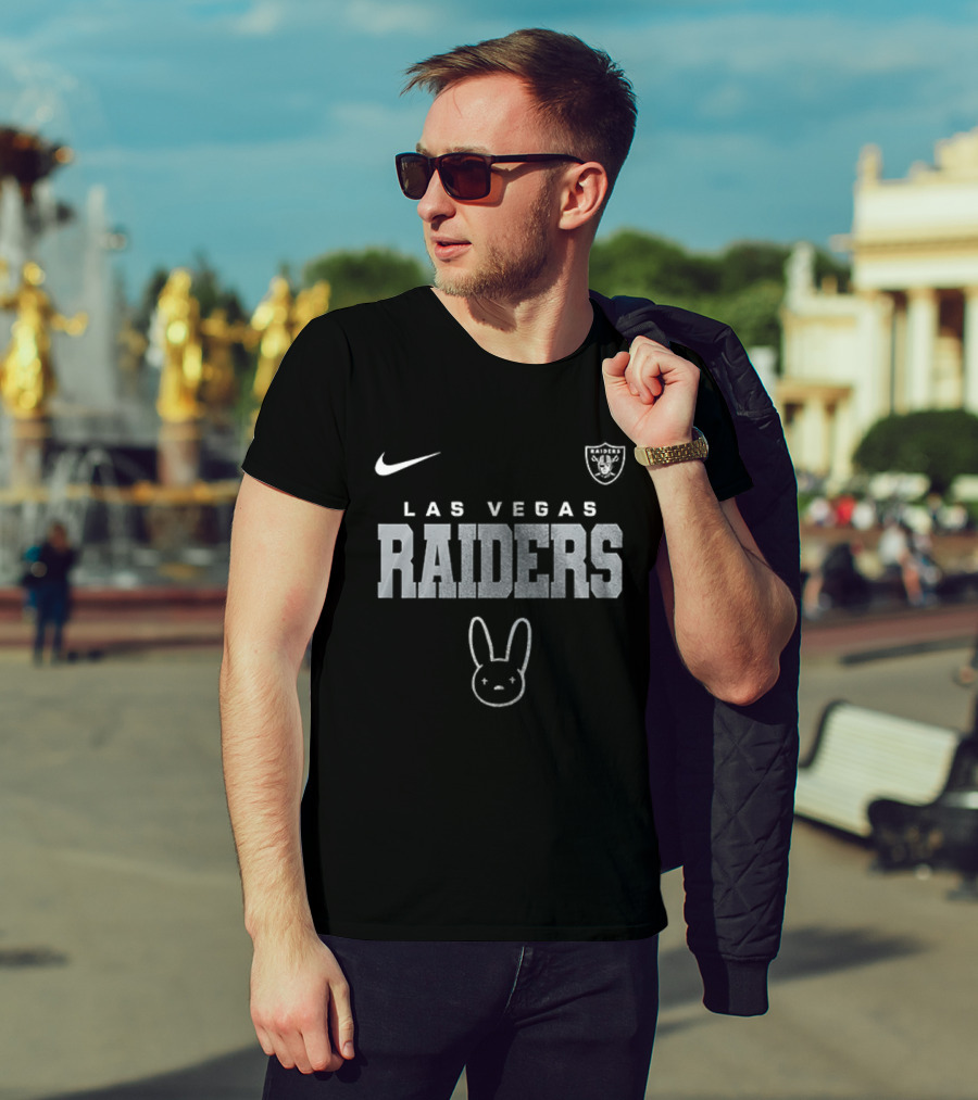 Las Vegas Raiders Bad Bunny El Conejo Malo Vision Skull Nike Collaboration T-Shirt