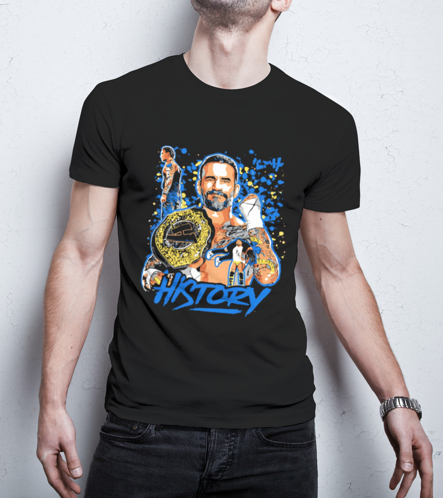 CM Punk Wrestling Champion History T-Shirt