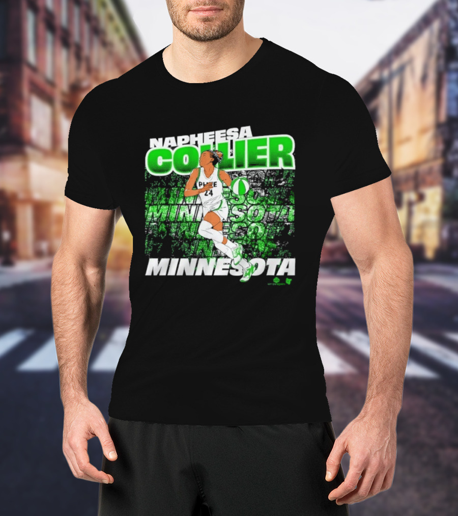 Napheesa Collier Minnesota Lynx Basketball Green Minnesota T-Shirt