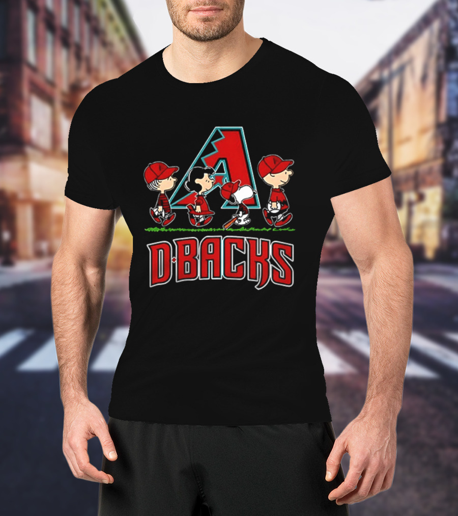 Charlie Brown Linus Lucy Snoopy Arizona Diamondbacks D Backs Baseball 2026 T-Shirt
