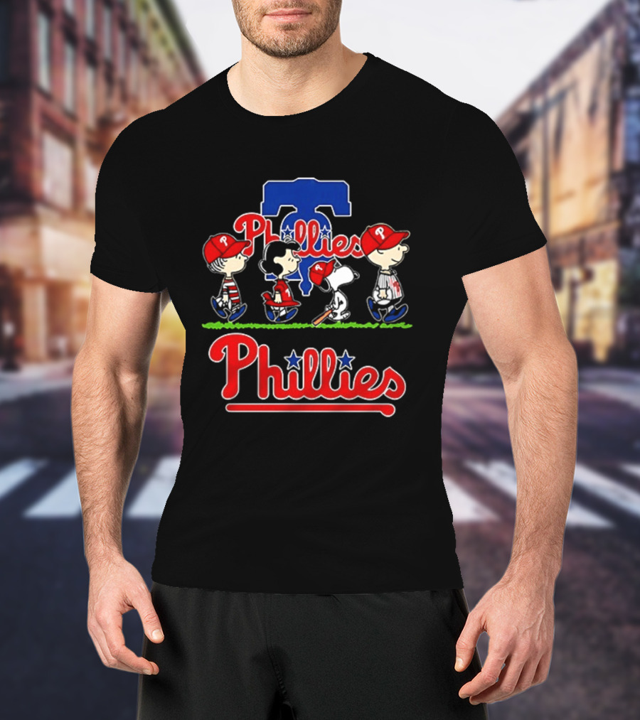 Snoopy Charlie Brown Linus Lucy Phillies Baseball 2026 T-Shirt